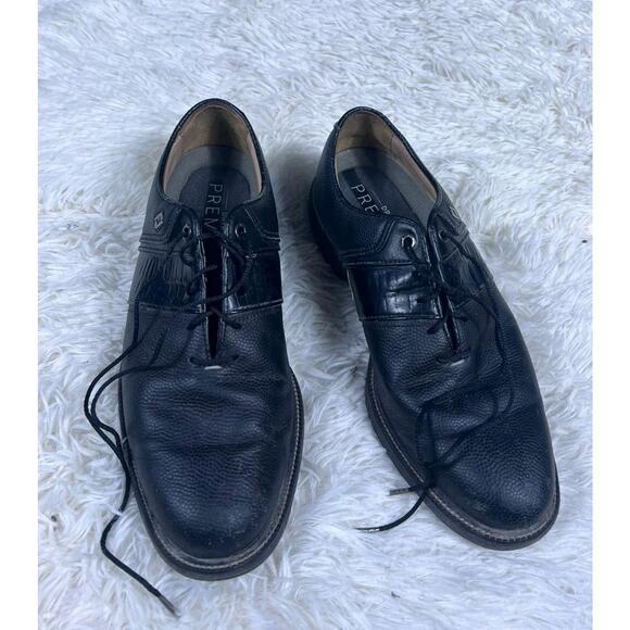 Footjoy Dryjoys Premier Series Shoe Mens 9.5 M Packard Versatrax Black Leather - Picture 1 of 14